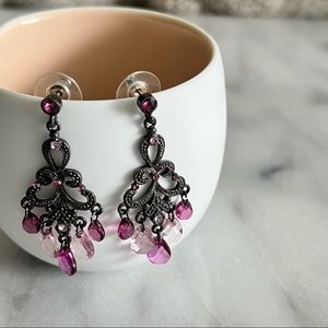 Purple Chandelier Earrings
